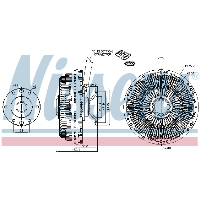 86204 NISSENS FAN CLUTCH TO SUIT DAF
