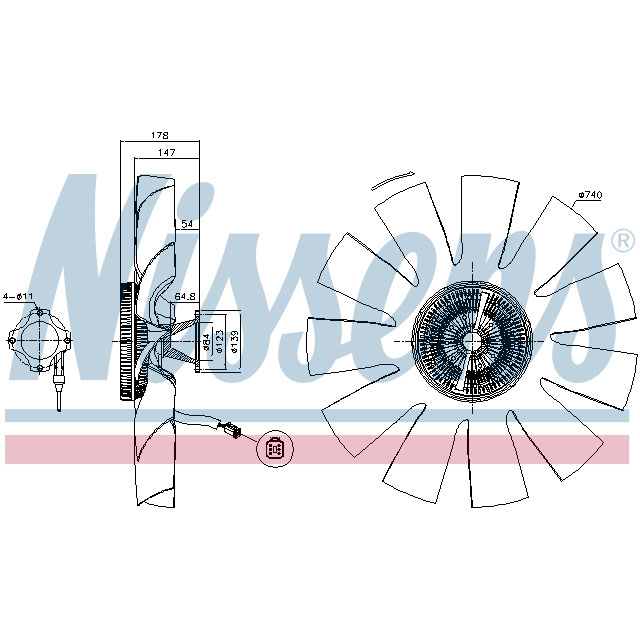 NISSENS FAN CLUTCH TO SUIT SCANIA