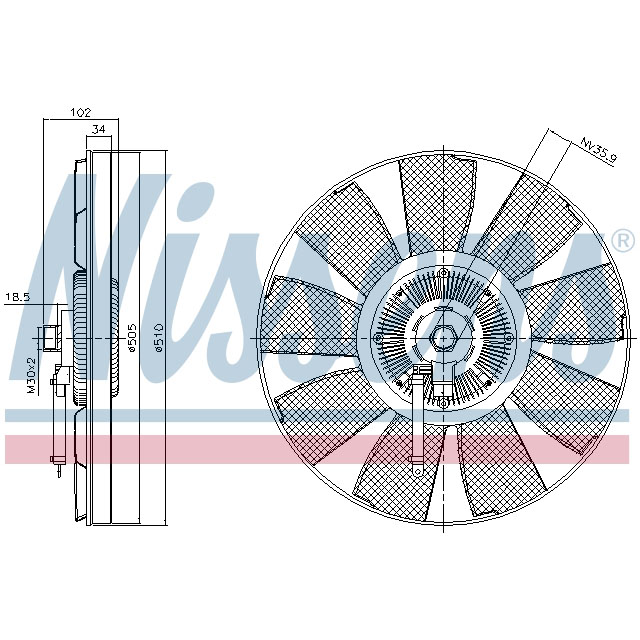 NISSENS FAN CLUTCH TO SUIT MERCEDES