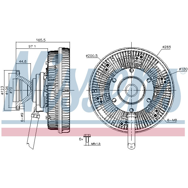86231 NISSENS FAN CLUTCH TO SUIT SCANIA