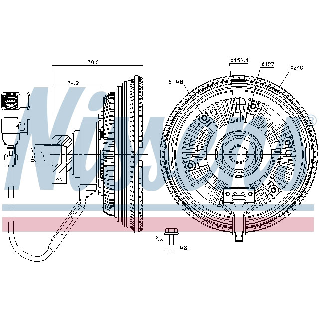 86237 NISSENS FAN CLUTCH TO SUIT RENAULT