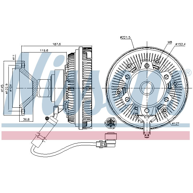 86238 NISSENS FAN CLUTCH TO SUIT MERCEDES