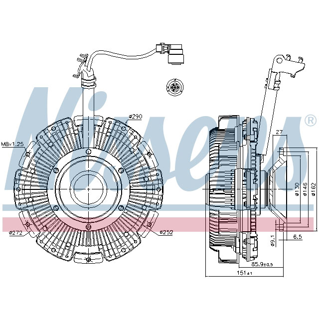 NISSENS FAN CLUTCH TO SUIT MERCEDES
