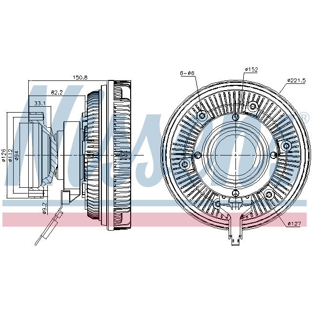 NISSENS FAN CLUTCH TO SUIT VOLVO