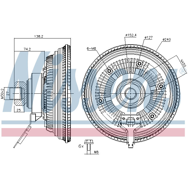 86251 NISSENS FAN CLUTCH TO SUIT VOLVO