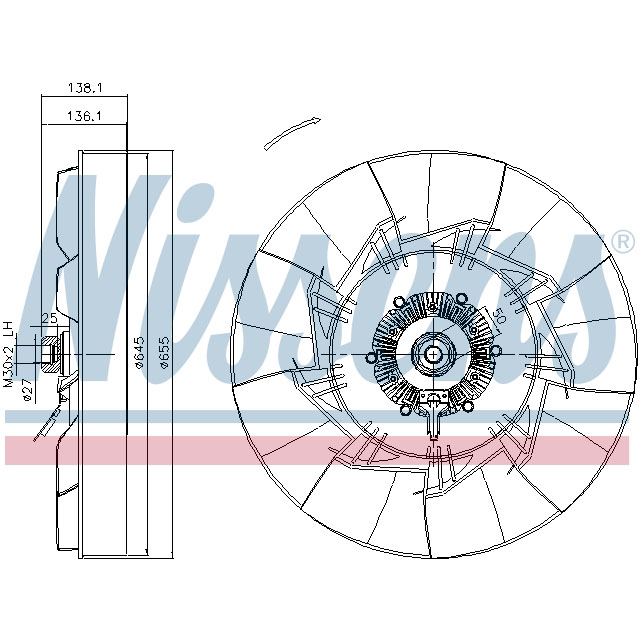 86252 NISSENS FAN CLUTCH TO SUIT VOLVO