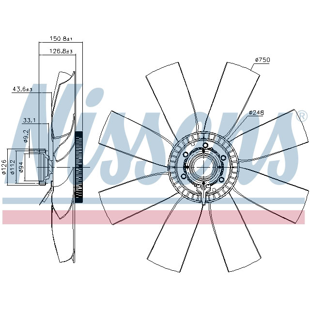 NISSENS FAN CLUTCH TO SUIT VOLVO