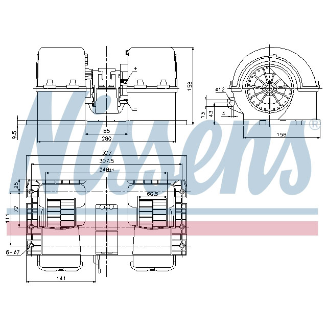 87132 NISSENS BLOWER TO SUIT VOLVO