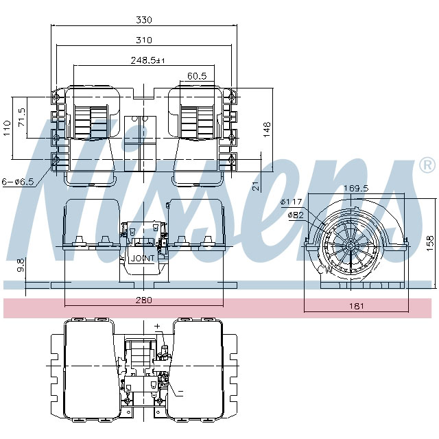 NISSENS BLOWER TO SUIT MERCEDES