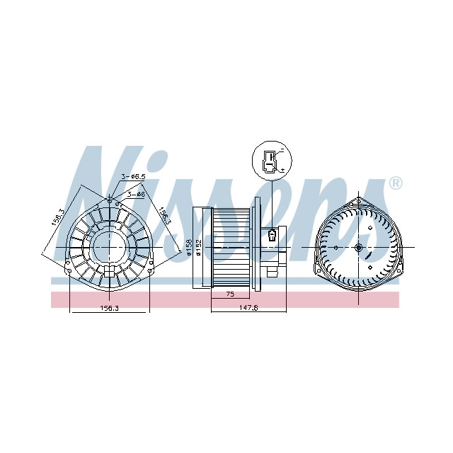 NISSENS BLOWER TO SUIT MITSUBISHI
