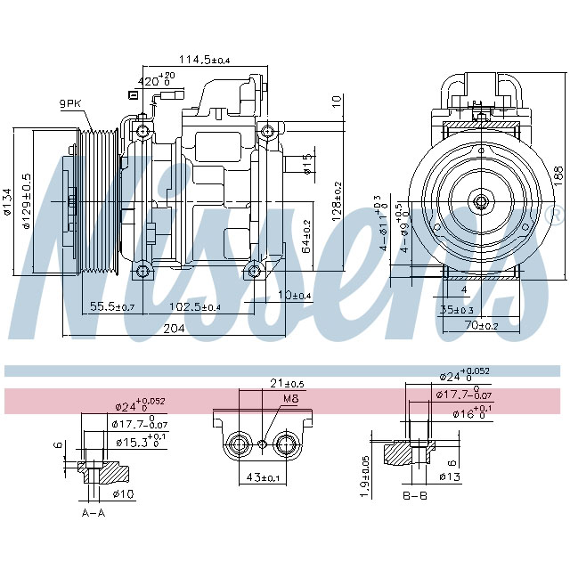 NISSENS COMPRESSOR TO SUIT MERCEDES