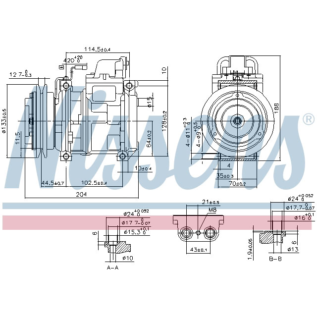 NISSENS COMPRESSOR TO SUIT MERCEDES