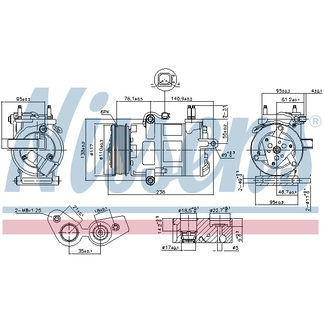 NISSENS COMPRESSOR TO SUIT LCV