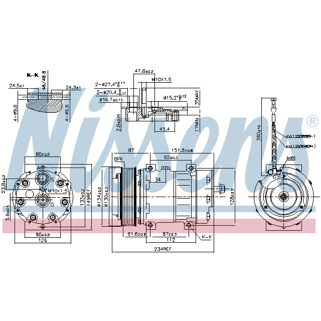 890221 NISSENS COMPRESSOR TO SUIT DAF