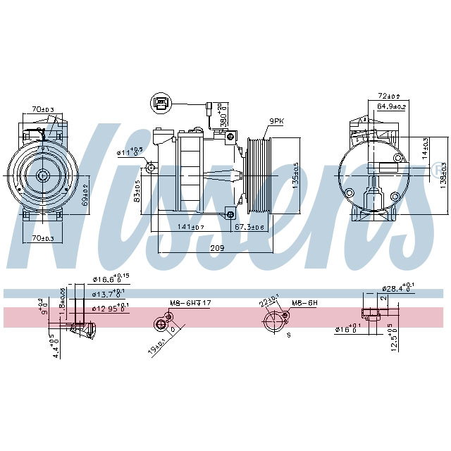 NISSENS COMPRESSOR TO SUIT MERCEDES
