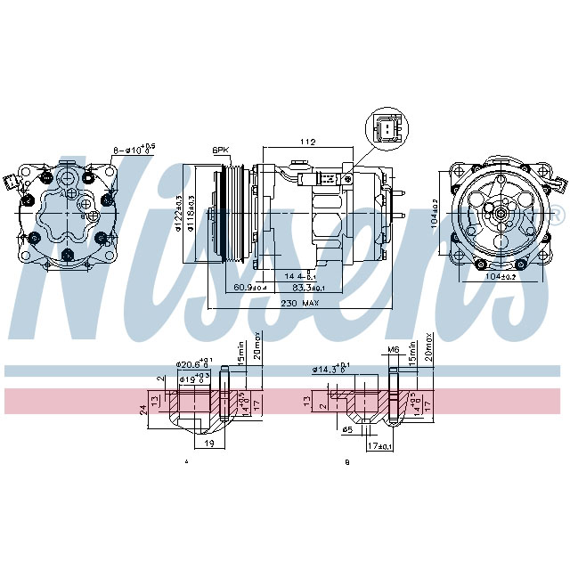 NISSENS COMPRESSOR TO SUIT LCV