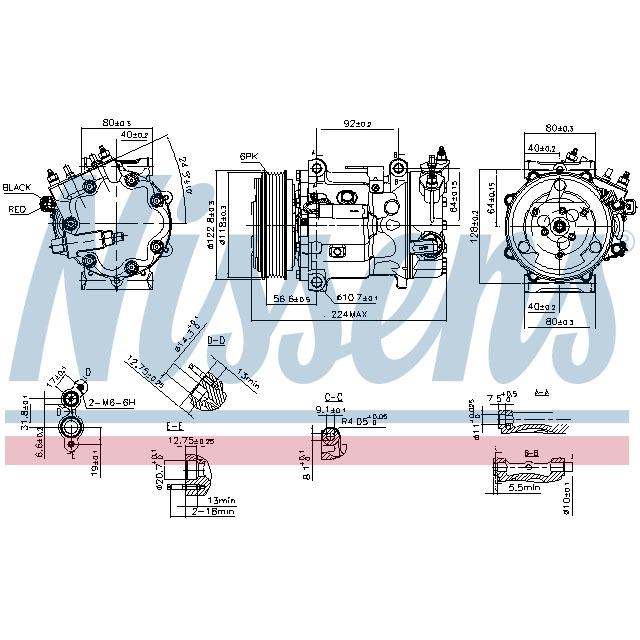 NISSENS COMPRESSOR TO SUIT LCV