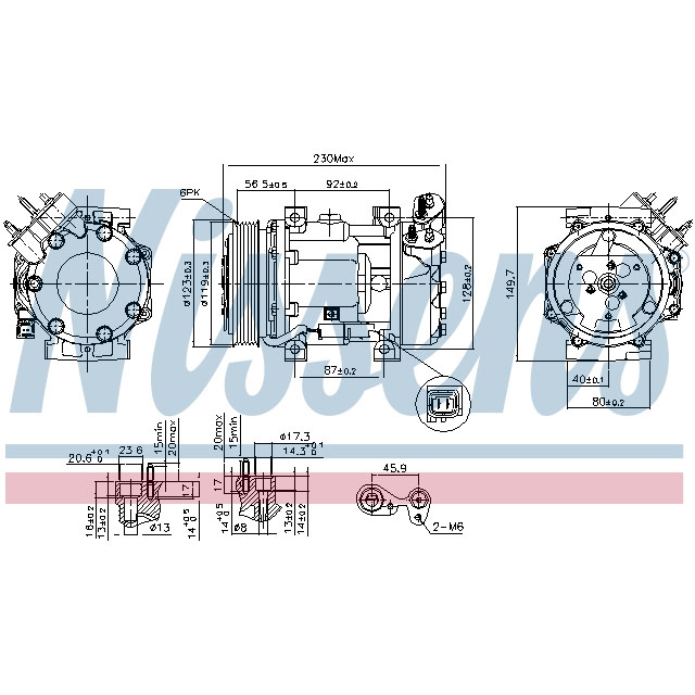 NISSENS COMPRESSOR TO SUIT LCV