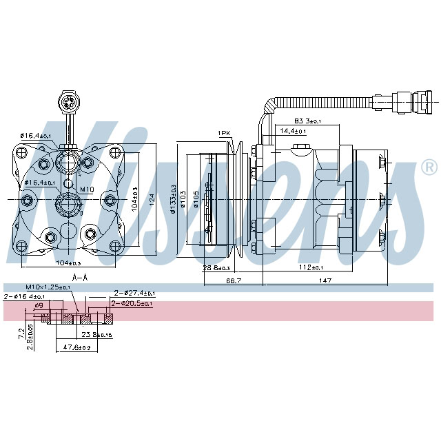 NISSENS COMPRESSOR TO SUIT DAF