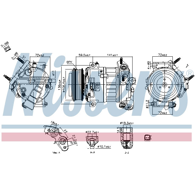 NISSENS COMPRESSOR TO SUIT LCV
