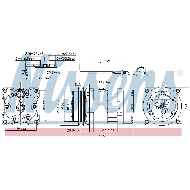 NISSENS COMPRESSOR TO SUIT DAF