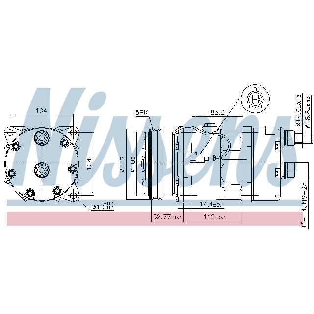 NISSENS COMPRESSOR TO SUIT LCV