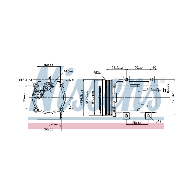 NISSENS COMPRESSOR TO SUIT LCV
