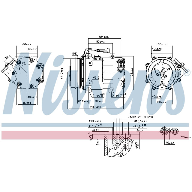 NISSENS COMPRESSOR TO SUIT LCV