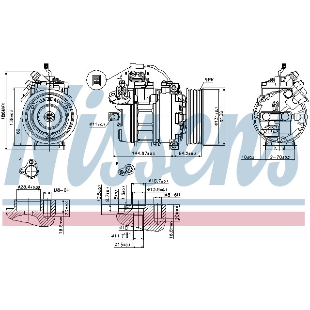 NISSENS COMPRESSOR TO SUIT MERCEDES