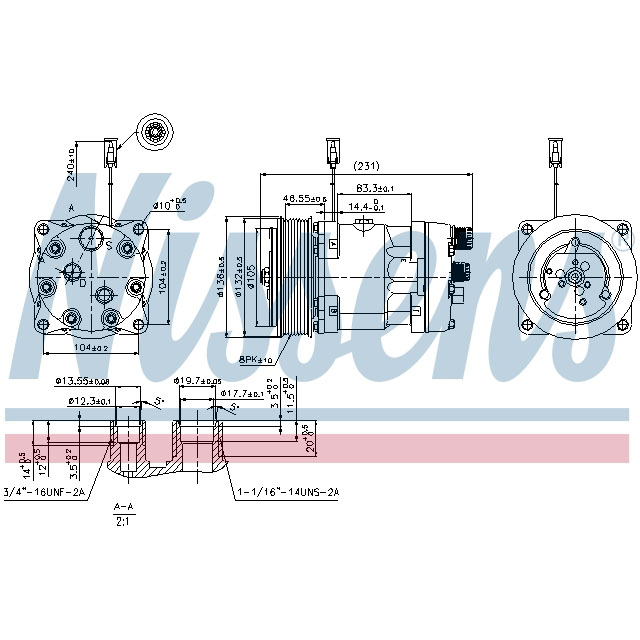 NISSENS COMPRESSOR TO SUIT VOLVO