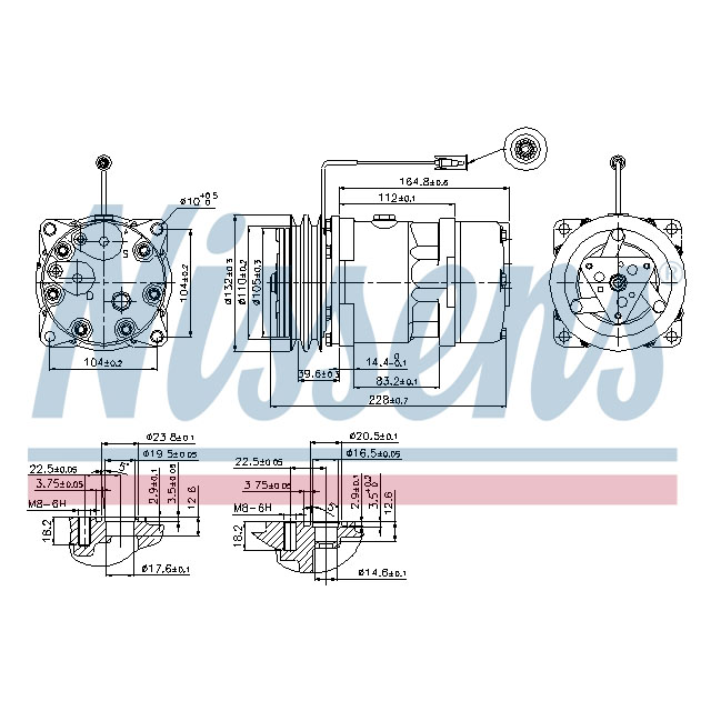 NISSENS COMPRESSOR TO SUIT VOLVO