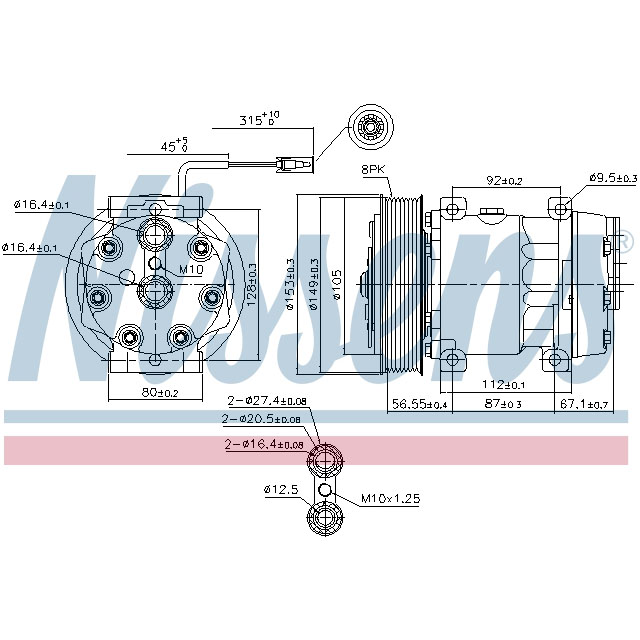 NISSENS COMPRESSOR TO SUIT RENAULT