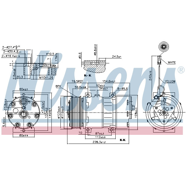 NISSENS COMPRESSOR TO SUIT RENAULT