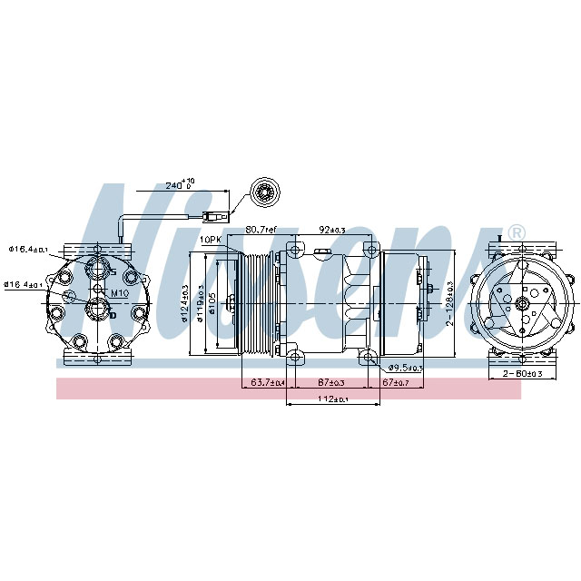 NISSENS COMPRESSOR TO SUIT RENAULT