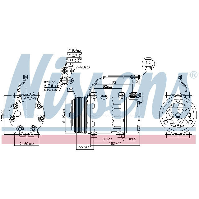 NISSENS COMPRESSOR TO SUIT SCANIA