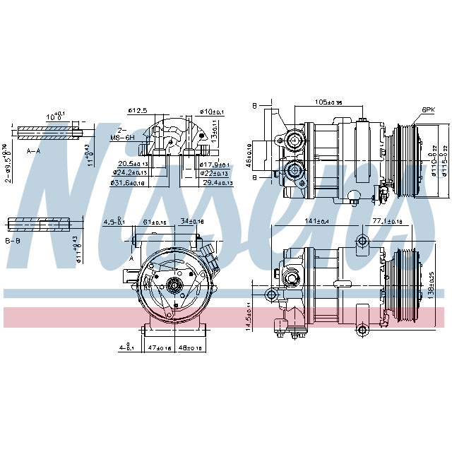NISSENS COMPRESSOR TO SUIT LCV