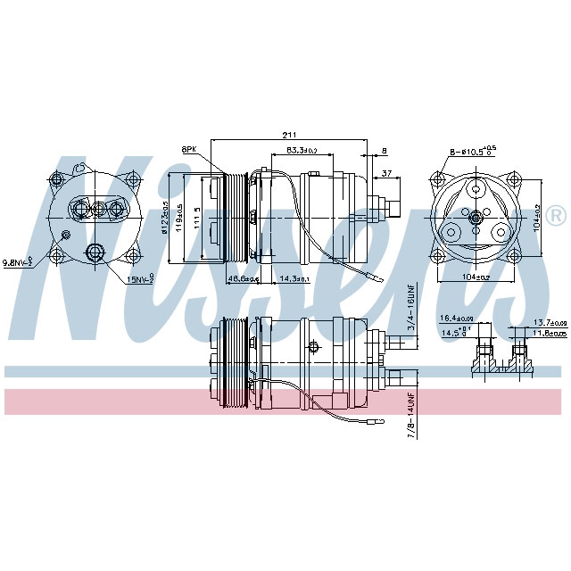 NISSENS COMPRESSOR TO SUIT MAN