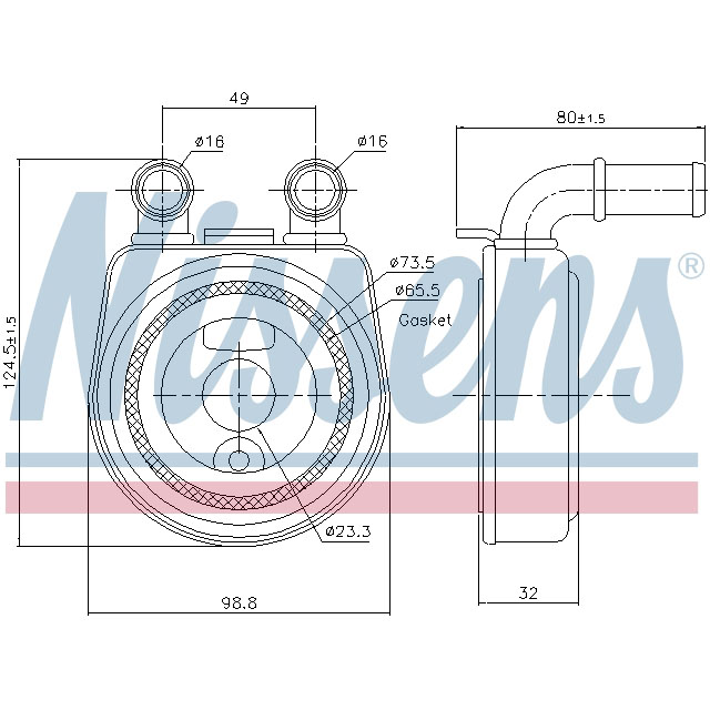NISSENS OIL COOLER TO SUIT LCV