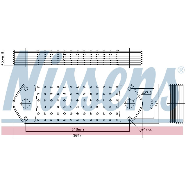 90715 NISSENS OIL COOLER TO SUIT SCANIA