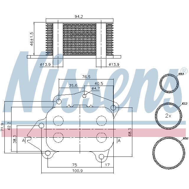 NISSENS OIL COOLER TO SUIT LCV