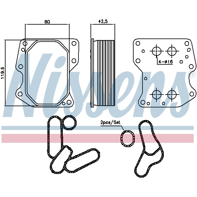 NISSENS OIL COOLER TO SUIT LCV