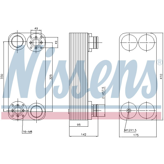 90761 NISSENS OIL COOLER TO SUIT SCANIA