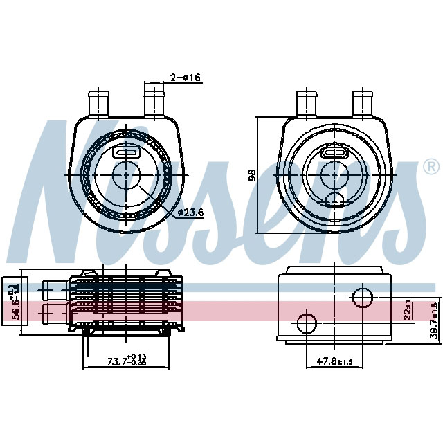NISSENS OIL COOLER TO SUIT LCV
