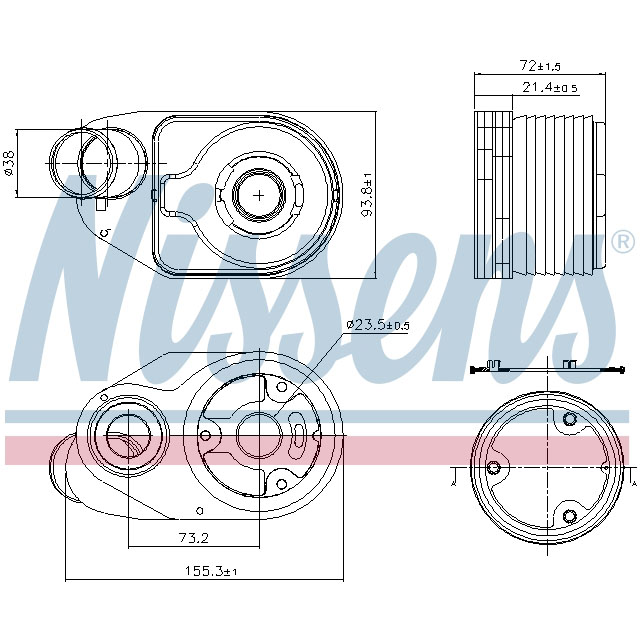 NISSENS OIL COOLER TO SUIT IVECO