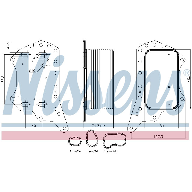 NISSENS OIL COOLER TO SUIT LCV