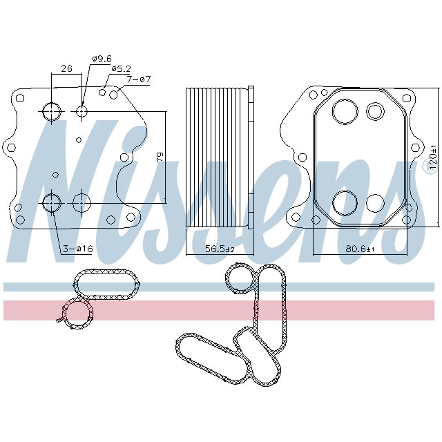 NISSENS OIL COOLER TO SUIT LCV