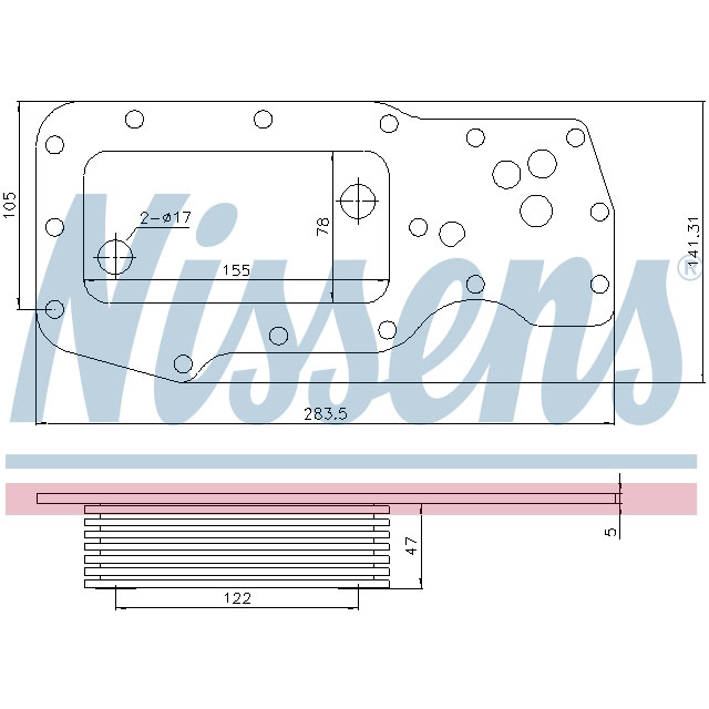 91131 NISSENS OIL COOLER TO SUIT IVECO