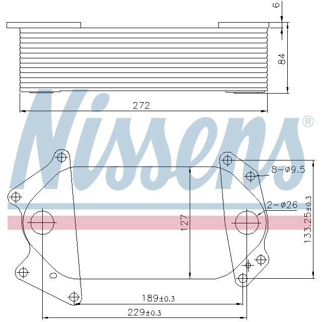 91139 NISSENS OIL COOLER TO SUIT MERCEDES