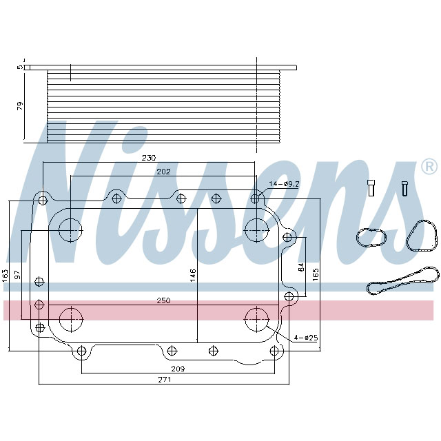NISSENS OIL COOLER TO SUIT DAF