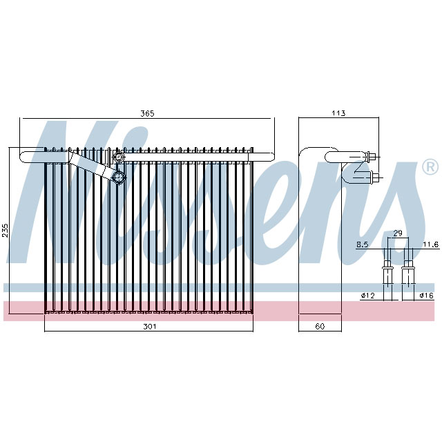 NISSENS EVAPORATOR TO SUIT VOLVO